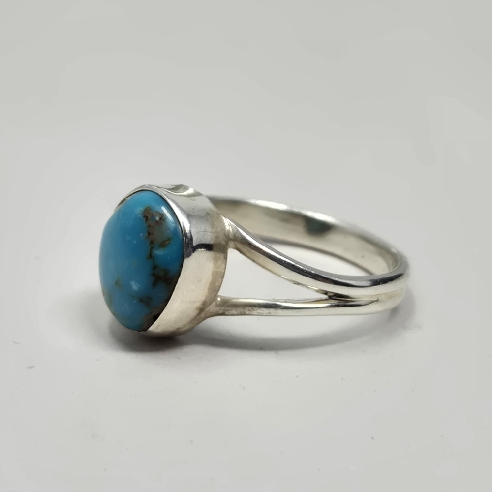Sterling Silver .925 & Turquoise Womens Ring Sz 9.5 Western Cowgirl Rodeo Fun - Picture 3 of 8